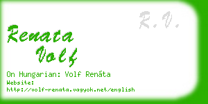 renata volf business card